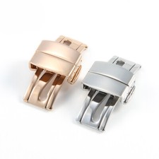 Chiusura a farfalla in acciaio inox premium fibbia pieghevole 18 mm adatta a Patek Philippe