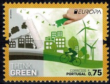 2016 PORTOGALLO EUROPA CEPT - PENSA VERDE THINK GREEN - 1 V. MNH MF65191