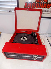 Giradischi vintage Fidelity con meccanismo BSR rosso DIFETTOSO venduto come RICAMBI