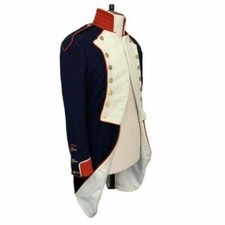 Cappotto Lana Blu Navy Uniforme Napoleonica Britannica Uomo Nuova Riproduzione Spedizione Veloce