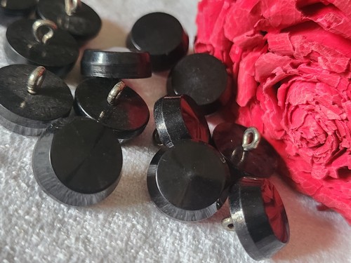 Lotto bottoni vintage nero - 12,