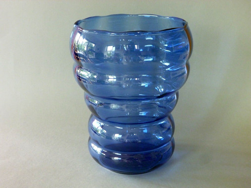 Vaso vetro blu altezza - vetro,