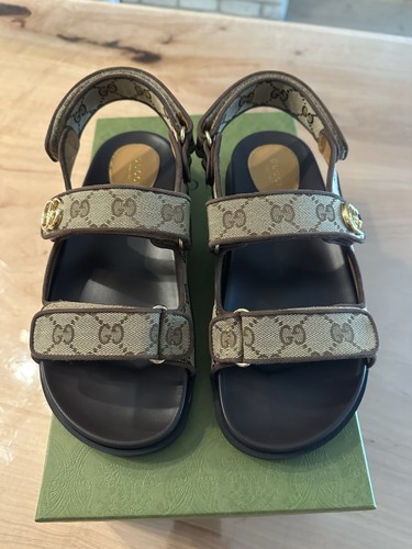 Sandali gucci marroni - marroni, gg