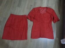 lotto 332b tailleur completo donna rosso purolino PIANOFORTE DI MAX MARA tg.42