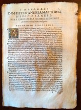 Stampa antica ERBARIO MATTIOLI MATTHIOLI MEDICO CAPOLETTERA B 1645 Antique print