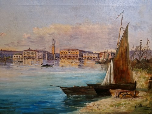 Dipinto olio tela venezia - tela.,
