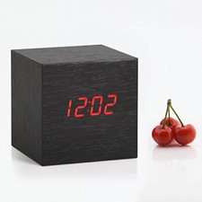 Sveglia Cubo Legno Orologio Da