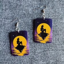 ORECCHINI SIRENA RAGAZZA PENDENTI ACCESSORI MODA IDEA REGALO STILE DONNA ECC