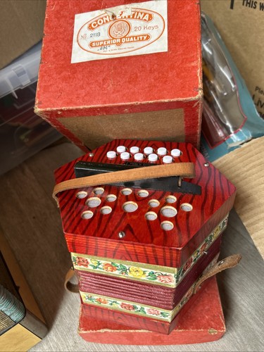 Concertina anglo vintage made - vintage,