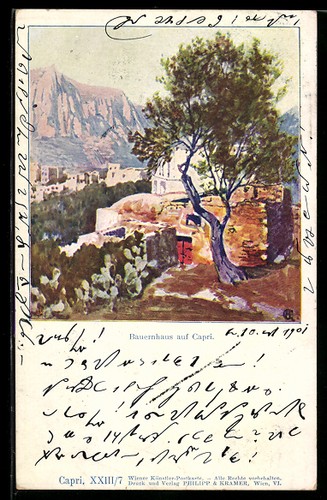 Cartolina artistica capri - cartolina,