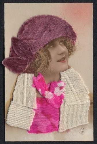 Cartolina con capelli veri