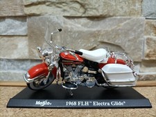 HARLEY DAVIDSON 1968 FLH ELECTRA GLIDE - MAISTO - SCALA 1/18 CON FASCICOLO