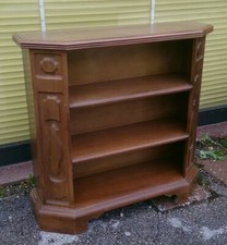 ECCEZIONALE LIBRERIA MOBILE PORTA TV ANNI 50 IN STILE ANTICO TINTA NOCE 3 SCAFFA