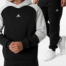 Adidas Tuta da Uomo Nero Felpa