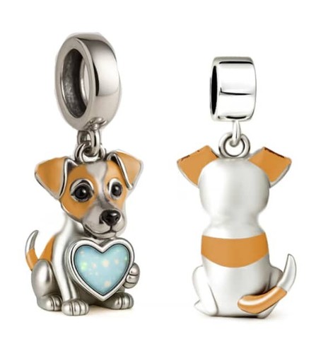 Charm cuore opale con - , porta