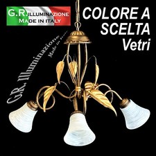 LAMPADARIO IN FERRO BATTUTO 3