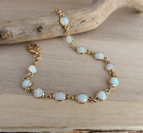 Bracciale donna lunetta opale