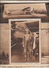 LINDBERGH CHARLES SPIRIT LOUIS ARRIVO PARIGI COMO VOLTIANA PRO FAMILIA 23 1927
