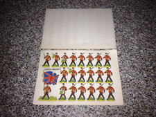 FOGLIO SOLDATINI CARTA CADETES INGLESES tip BRUGUERA ANNI 60 PAPER SOLDIER 23x16