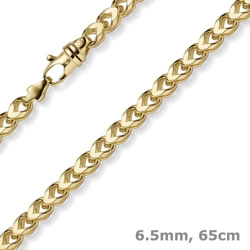 Collana franco 5mm oro - franco, 6,5mm