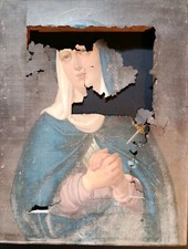 PICCOLO DIPINTO AD OLIO SU TELA SICILIA DATATO 1864 E FIRMATO da Restaurare