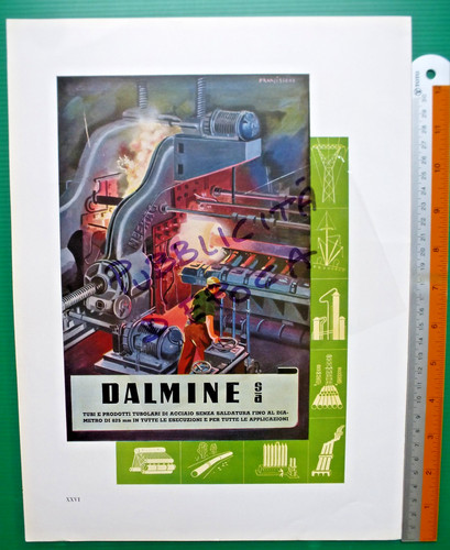 Pubblicità 1940 dalmine tubi - pubblicità,
