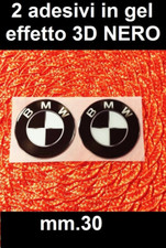 2 adesivi BMW GEL 30.mm Resinati morbidi scritta stemma logo 3D per Auto e Moto