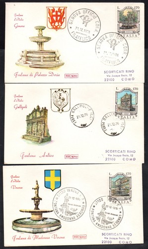 Fdc roma 1976 - fontane, d'italia