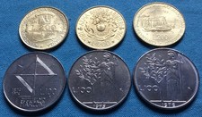 REPUBBLICA LOTTO 3 MONETE 100 LIRE 1974-75-76+3 MONETE 200 LIRE 1989-1994-96