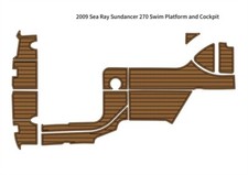 Piattaforma da nuoto Sea Ray Sundancer 270 2009 pozzetto barca schiuma EVA pavimento teak