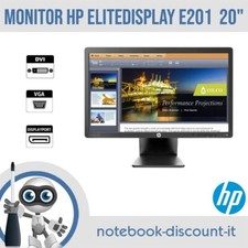 Monitor HP EliteDisplay E201  Schermo 20" LED Per PC DESKTOP  16:9  1600x900