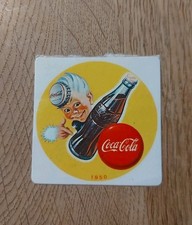 VECCHIO ADESIVO ORIGINALE / Old Original Sticker COCA COLA (cm 6 x 6) a