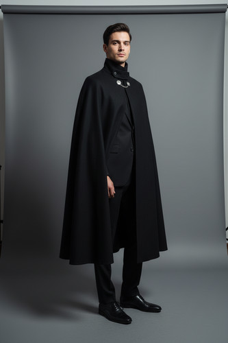 Mantello italia cappotto - cappotto, nero