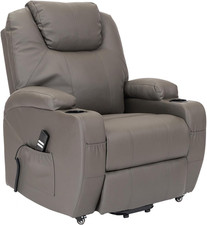Poltrona Relax Elettrica Elevabile 2 Motori Reclinabile Alzapersona Anziani Detr