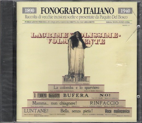 Fonografo italiano raro cd - -,