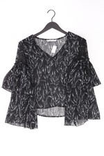 ⭐ Zara camicetta per le signore taglia 32, XS con disegno floreale nero ⭐