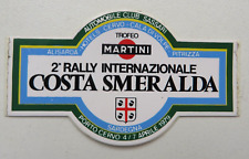 PICCOLO ADESIVO VINTAGE - 2° RALLY COSTA SMERALDA - SARDEGNA - 1979 - SASSARI