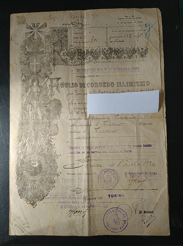 Fascismo foglio certificato - fascismo,