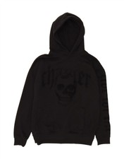 CHAPTER Mens Graphic Hoodie Jumper Large Black Cotton XN11