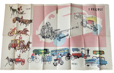 manifesto poster scolastico veicoli bus auto carri vespa bicicletta motocicletta