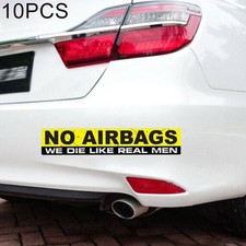 10 PZ Auto NESSUN AIRBAG Parole Adesivo decorativo casuale
