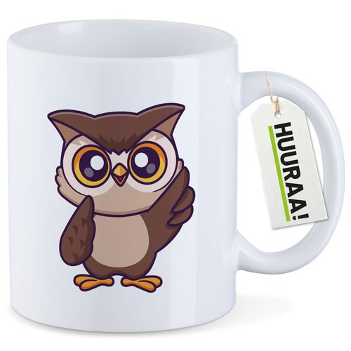 Tazza caffè gufo fumetto idea