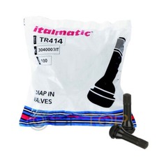 Valvole gomme auto TR414 Italmatic medie per pneumatici ruota tubeless pz.100