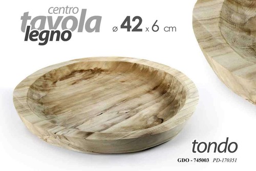Centrotavola piatto legno - in,