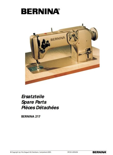 Bernina 217 217n - 217, 217n*