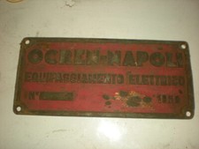 FS TARGA IN BRONZO OCREN NAPOLI 1959