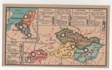 STAMPA DIDATTICA ANNI '60, SCHEDA CARTINA CARTA GEOGRAFICA - AUSTRIA, SVIZZERA