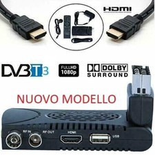 DECODER MINI DIGITALE TERRESTRE DVB-t3 SCART 180 USB HDMI HD 333 h265