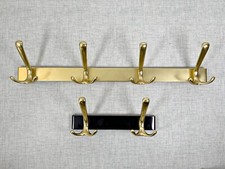 ATTACCAPANNI DA MURO GANCI APPENDIABITI ANNI 50 68 ALLUMINIO ANODIZZATO