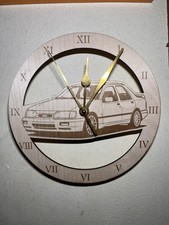 Orologio da parete Ford Sierra Cosworth 4x4 – Icona rally incisa su legno